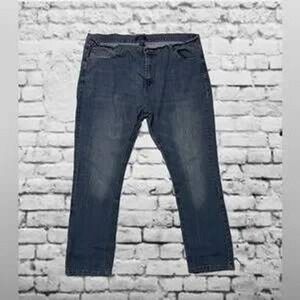STEVE'S JEANS Men's 44x32 Blue Denim Straight‎ Fit Casual Pants